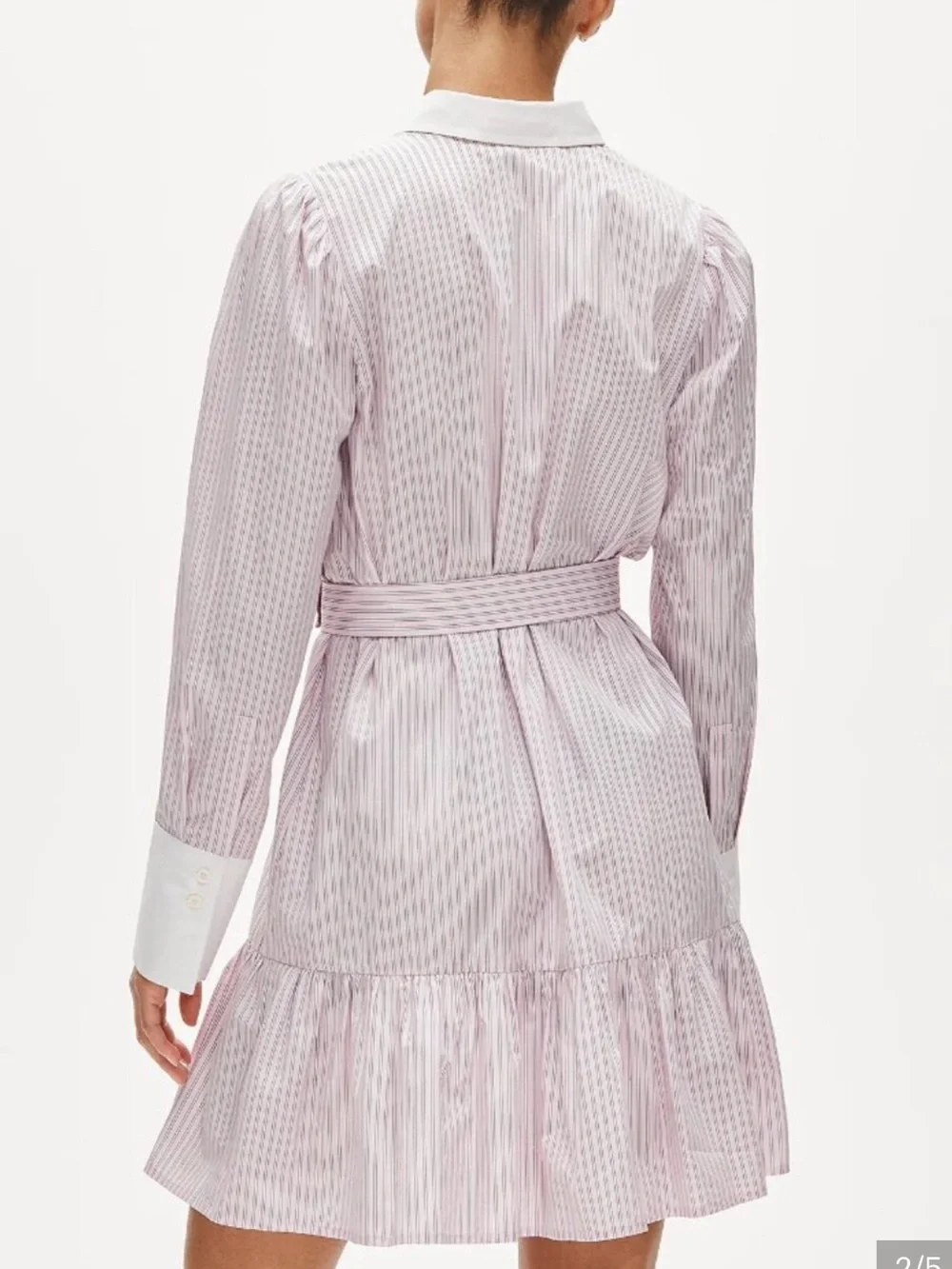 NWT J. Crew Tiered shirt-dress in striped cotton poplin Size 6